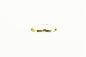 14K Love Symbol Curvy Simple Heart Pendant Yellow Gold