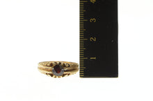 Load image into Gallery viewer, 14K Victorian Garnet Elaborate Scroll Men&#39;s Ring Yellow Gold