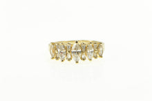 Load image into Gallery viewer, 14K Marquise Baguette CZ Graduated Statement Ring Yellow Gold