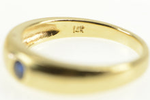 Load image into Gallery viewer, 14K Graduated Sapphire Solitaire Inset Band Ring Yellow Gold