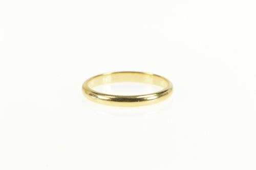 14K 2.5mm Classic Rounded Wedding Band Ring Yellow Gold