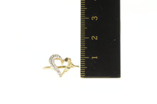 Load image into Gallery viewer, 10K Diamond Curvy Heart Love Textured Nugget Ring Yellow Gold