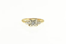 Load image into Gallery viewer, 14K Art Deco Three Stone Diamond Engagement Ring Yellow Gold