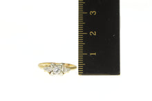 Load image into Gallery viewer, 14K Art Deco Three Stone Diamond Engagement Ring Yellow Gold