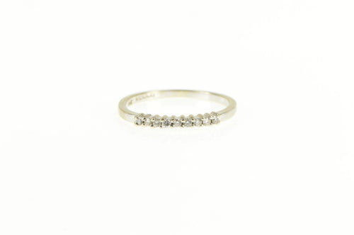 14K Diamond Classic Simple Wedding Band Ring White Gold
