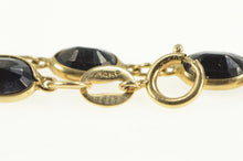 Load image into Gallery viewer, 14K Oval Natural Sapphire Classic Tennis Bracelet 7&quot; Yellow Gold