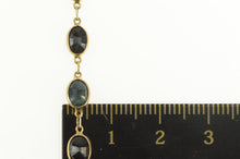 Load image into Gallery viewer, 14K Oval Natural Sapphire Classic Tennis Bracelet 7&quot; Yellow Gold