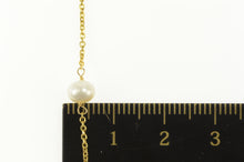 Load image into Gallery viewer, 14K Pearl Beaded Cable Link Chain Anklet Bracelet 9.25&quot; Yellow Gold