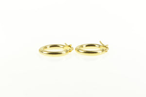 10K 15.6mm Classic Rounded Fashion Hoop Earrings Yellow Gold