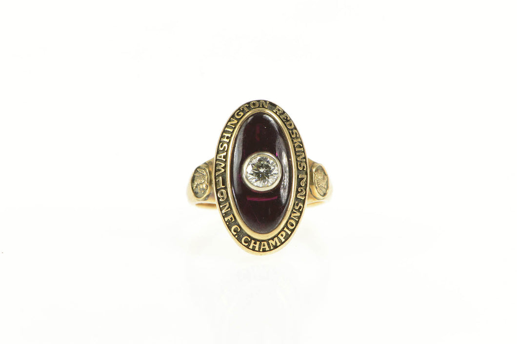 14K 1976 Washington Commanders NFC Diamond Ring Yellow Gold