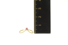 Load image into Gallery viewer, 14K Ruby Solitaire Chevron Pointed Stackable Ring Yellow Gold