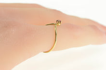 Load image into Gallery viewer, 14K Ruby Solitaire Chevron Pointed Stackable Ring Yellow Gold