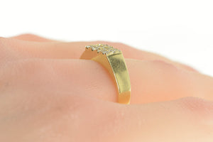 14K 0.30 Ctw Diamond Square Cluster Statement Ring Yellow Gold
