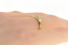 Load image into Gallery viewer, 10K Textured Pattern 4.5mm Striped Band Ring Yellow Gold