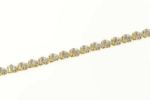 14K 1.00 Ctw Diamond Classic Wavy Tennis Bracelet 6.75