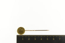 Load image into Gallery viewer, 14K 1852 Liberty Head One Dollar Coin Stick Pin Yellow Gold
