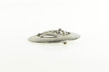 Load image into Gallery viewer, Sterling Silver Artisanal Flower Floral Vine Scroll Hammered Pin/Brooch