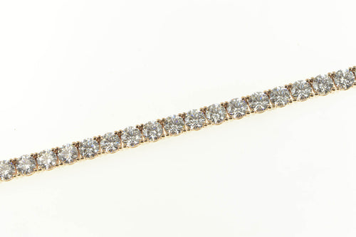 Sterling Silver Classic Statement Cubic Zirconia Tennis Necklace 17