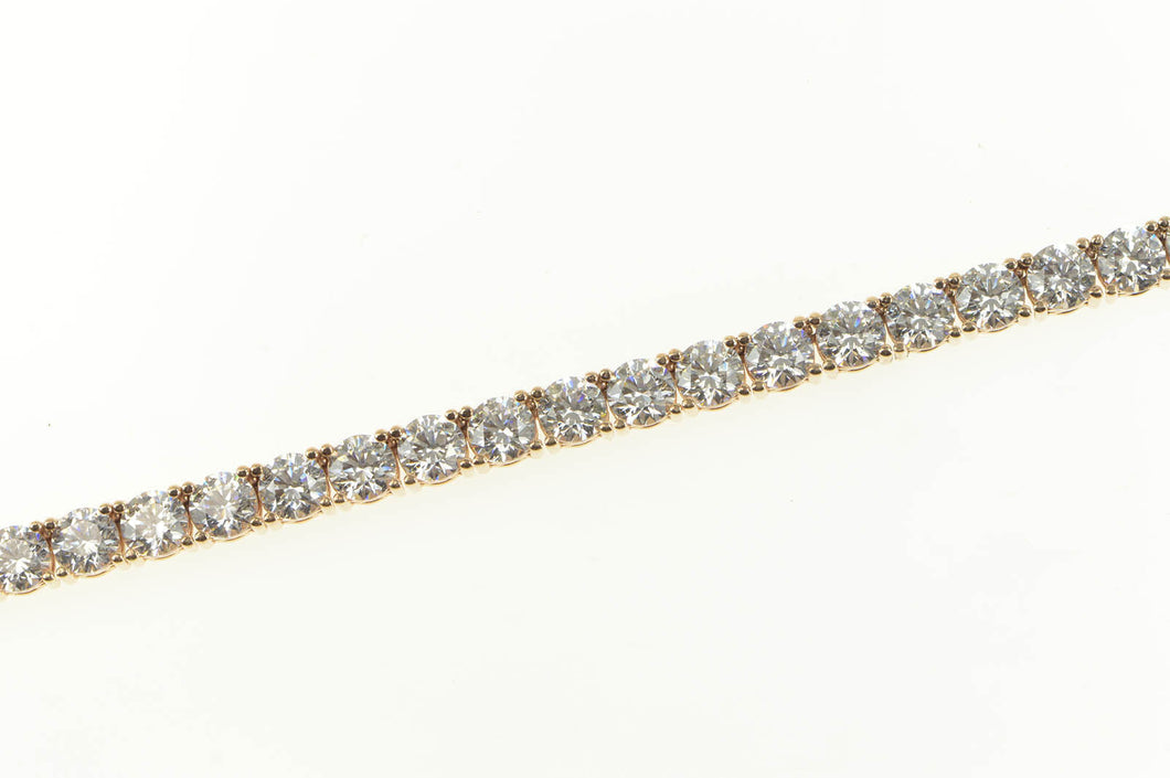 Sterling Silver Classic Statement Cubic Zirconia Tennis Necklace 17