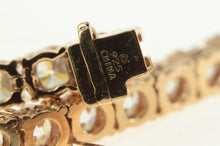 Load image into Gallery viewer, Sterling Silver Classic Statement Cubic Zirconia Tennis Necklace 17&quot;