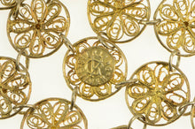 Load image into Gallery viewer, Sterling Silver Sterling Flower Fringe Filigree Star Dangle Necklace 18&quot;