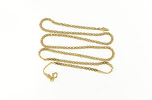 Load image into Gallery viewer, 14K 2.2mm Retro Squared Link Flat Chain Necklace 18&quot; Yellow Gold
