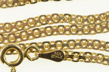 Load image into Gallery viewer, 14K 2.2mm Retro Squared Link Flat Chain Necklace 18&quot; Yellow Gold