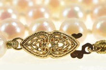 Load image into Gallery viewer, 14K 6.0mm Pale Pink Pearl Retro Beaded Necklace 30.25&quot; Yellow Gold