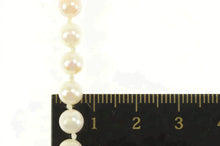 Load image into Gallery viewer, 14K 6.0mm Pale Pink Pearl Retro Beaded Necklace 30.25&quot; Yellow Gold