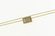 Load image into Gallery viewer, 14K Diamond Squared Cluster Chain Statement Necklace 16&quot; Yellow Gold