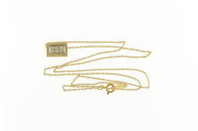 Load image into Gallery viewer, 14K Diamond Squared Cluster Chain Statement Necklace 16&quot; Yellow Gold