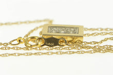 Load image into Gallery viewer, 14K Diamond Squared Cluster Chain Statement Necklace 16&quot; Yellow Gold