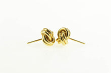 Load image into Gallery viewer, 18K Tiffany &amp; Co. Love Knot Designer Twist Stud Earrings Yellow Gold