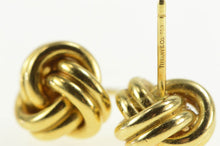 Load image into Gallery viewer, 18K Tiffany &amp; Co. Love Knot Designer Twist Stud Earrings Yellow Gold