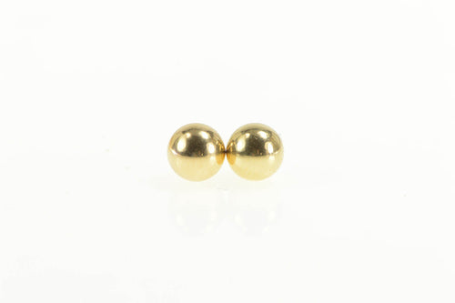 14K 5.9mm Round Ball Sphere Classic Stud Earrings Yellow Gold