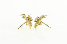 Load image into Gallery viewer, 14K Opal 3D Flower Blossom Stud Statement Earrings Yellow Gold