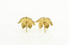 Load image into Gallery viewer, 14K Opal 3D Flower Blossom Stud Statement Earrings Yellow Gold