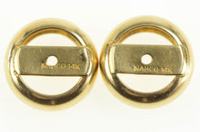 Load image into Gallery viewer, 14K 7.25mm Round Stud Enhancer Bezel Earring Jackets Yellow Gold