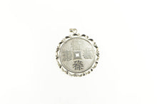 Load image into Gallery viewer, Sterling Silver Ornate Chinese Dragon Motif Medallion Pendant