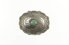 Load image into Gallery viewer, Sterling Silver Native American Turquoise Ornate Navajo Pin/Brooch