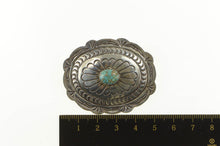 Load image into Gallery viewer, Sterling Silver Native American Turquoise Ornate Navajo Pin/Brooch