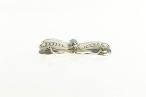 Sterling Silver Marquise Turquoise Butterfly Native American Pin/Brooch