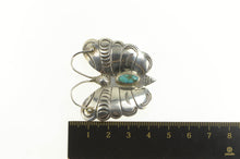 Load image into Gallery viewer, Sterling Silver Marquise Turquoise Butterfly Native American Pin/Brooch