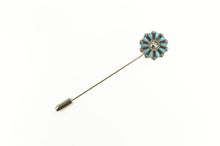 Load image into Gallery viewer, Sterling Silver Robert Dishta Zuni Native American Turquoise Stick Pin