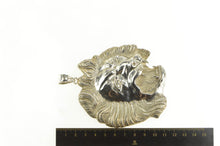 Load image into Gallery viewer, Sterling Silver Roaring Lion Diamond Cut Massive Medallion Pendant