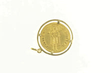Load image into Gallery viewer, 18K 1342-1382 Florin Genuine Italy Coin Charm/Pendant Yellow Gold