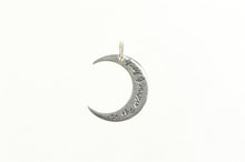 Load image into Gallery viewer, Sterling Silver To The Moon and Back Crescent Moon Space Charm/Pendant