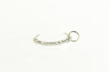 Load image into Gallery viewer, Sterling Silver To The Moon and Back Crescent Moon Space Charm/Pendant