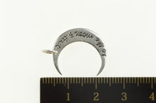 Load image into Gallery viewer, Sterling Silver To The Moon and Back Crescent Moon Space Charm/Pendant