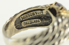 Load image into Gallery viewer, Sterling Silver Bill Blass 14k Gold Amethyst Two Tone Ring